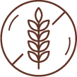 icono lineal sin gluten