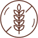 icono lineal sin gluten